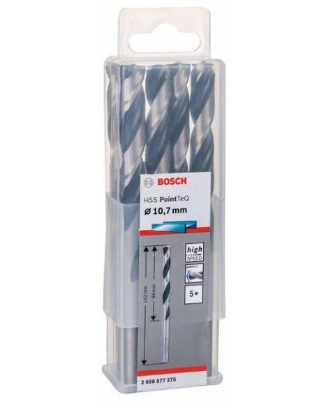 BOSCH Wiertło spiralne HSS PointTeQ 10,7 mm