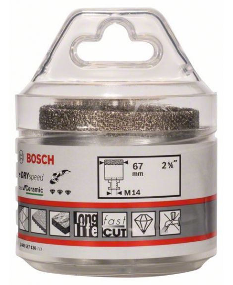 BOSCH Wiertła diamentowe do pracy na sucho Dry Speed Best for Ceramic 67 x 35 mm