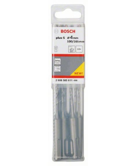 BOSCH Wiertła do młotów SDS plus-5 4 x 100 x 165 mm