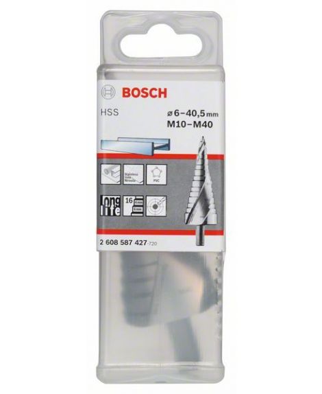 BOSCH Wiertło stopniowe HSS M10-M4, 10,0 mm, 125,5 mm