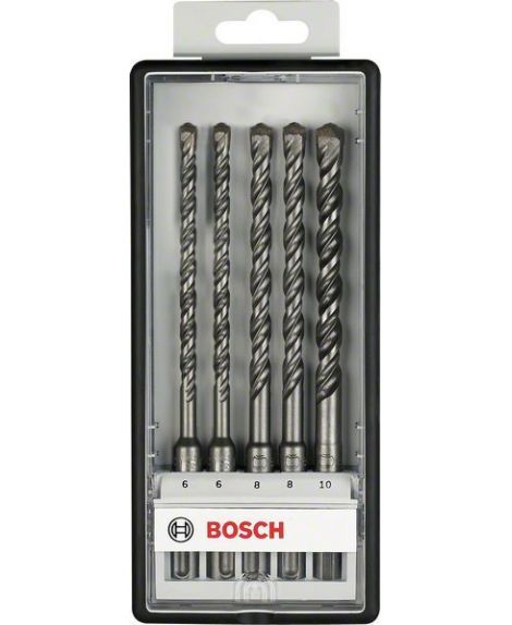 BOSCH 5-częściowy zestaw wierteł do młotów SDS plus-5 Robust Line Ø 6,6,8,8,10 x 165mm