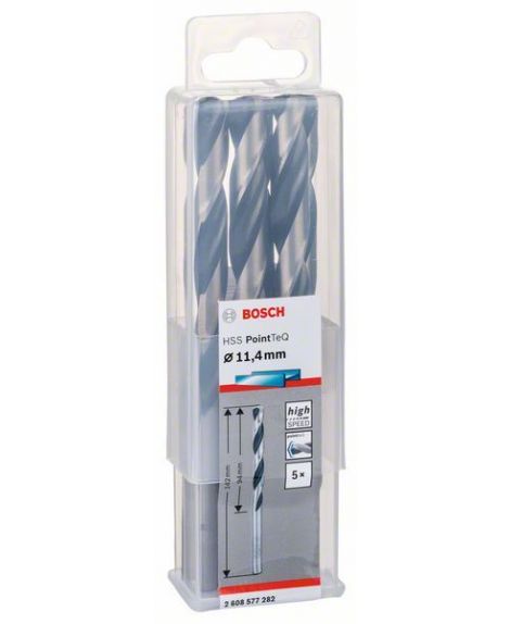 BOSCH Wiertło spiralne HSS PointTeQ 11,4 mm