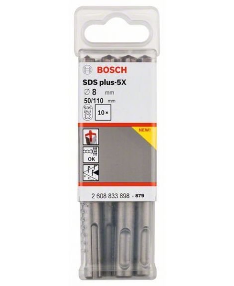 BOSCH Wiertła do młotów SDS plus-5X 8 x 50 x 110 mm