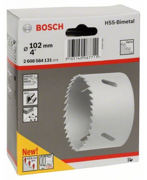 BOSCH Piła otwornica HSS-Bimetal do adapterów standardowych 102 mm, 4"