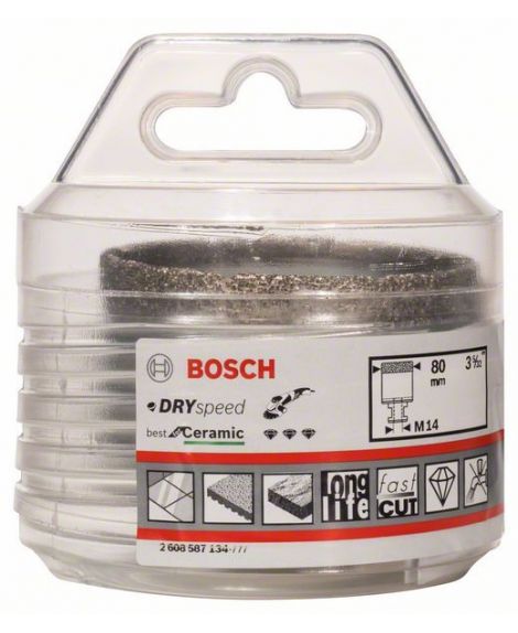 BOSCH Wiertła diamentowe do pracy na sucho Dry Speed Best for Ceramic 80 x 35 mm