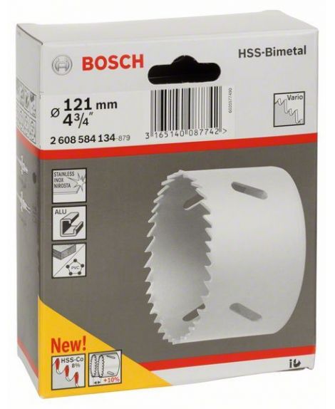 BOSCH Piła otwornica HSS-Bimetal do adapterów standardowych 121 mm, 4 3_4"