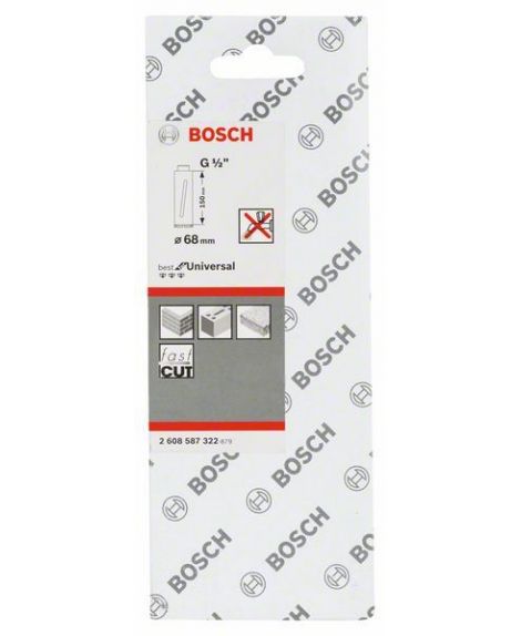 BOSCH Diamentowa koronka wiertnicza do pracy na sucho G 1_2" 68 mm, 150 mm, 4 segmenty, 7 mm