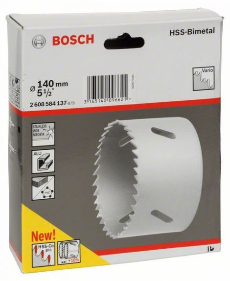 BOSCH Piła otwornica HSS-Bimetal do adapterów standardowych 140 mm, 5 1_2"