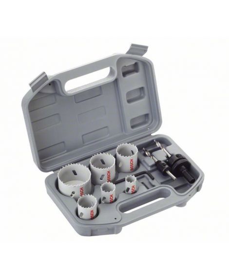 BOSCH 9-częściowy zestaw pił otwornic HSS-Bimetal dla elektryków 20- 25- 35- 40- 51- 68 mm