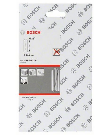 BOSCH Diamentowa koronka wiertnicza do pracy na sucho G 1_2" 117 mm, 150 mm, 6 segmentów, 7 mm