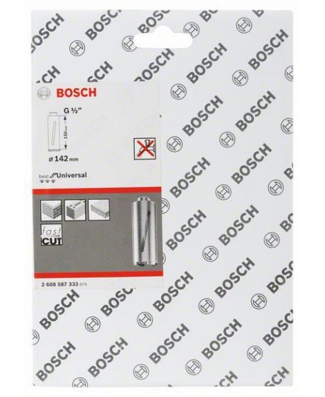 BOSCH Diamentowa koronka wiertnicza do pracy na sucho G 1_2" 142 mm, 150 mm, 7 segmentów, 7 mm