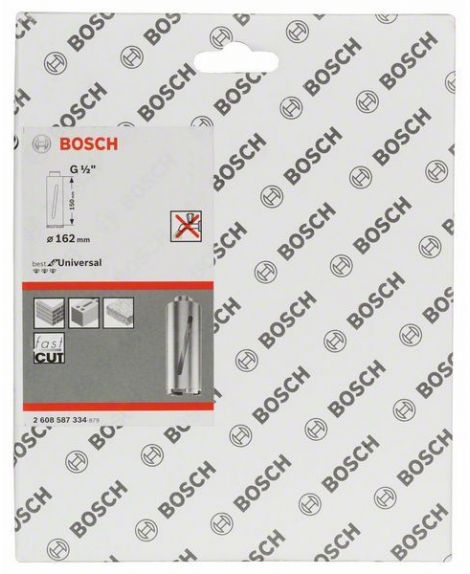 BOSCH Diamentowa koronka wiertnicza do pracy na sucho G 1_2" 162 mm, 150 mm, 7 segmentów, 7 mm