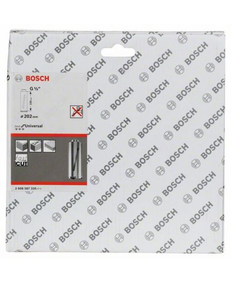 BOSCH Diamentowa koronka wiertnicza do pracy na sucho G 1_2" 202 mm, 150 mm, 9 segmentów, 7 mm