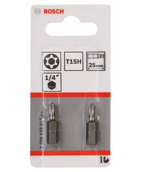 BOSCH Końcówka wkręcająca T15H Security Torx® Extra Hart T15H, 25 mm